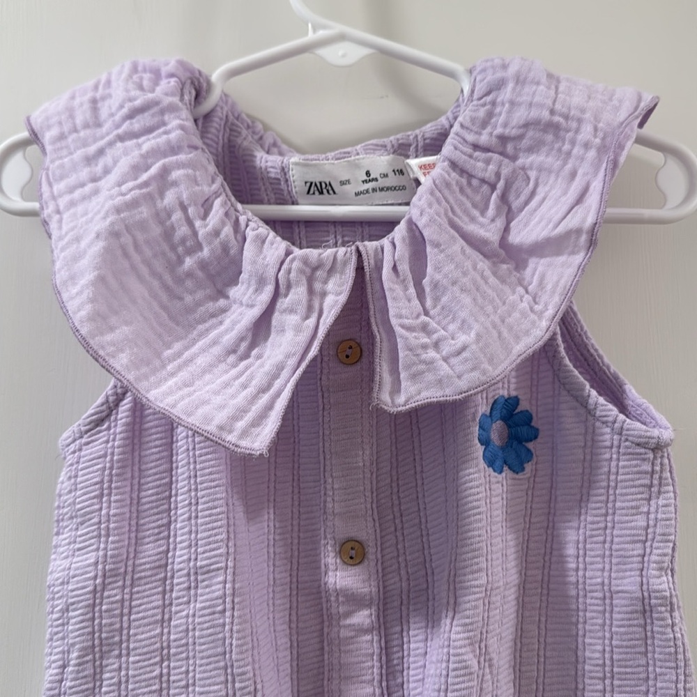 Zara Purple Sleeveless Top - Picture 3 of 6
